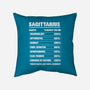 Sagittarius Facts Chart-None-Removable Cover w Insert-Throw Pillow-MaxoArt