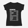 Scorpio Facts Chart-Womens-V-Neck-Tee-MaxoArt