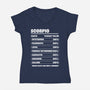 Scorpio Facts Chart-Womens-V-Neck-Tee-MaxoArt