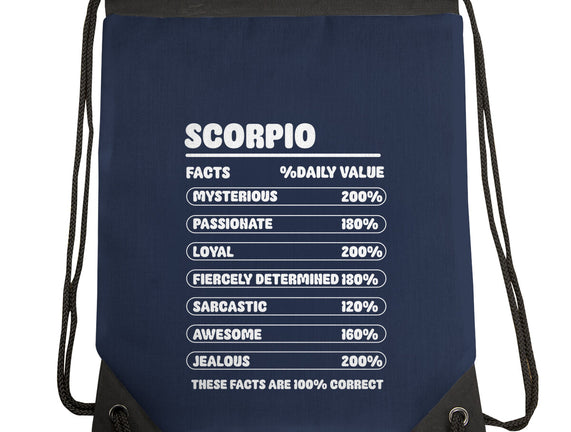 Scorpio Facts Chart