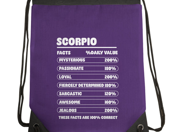 Scorpio Facts Chart