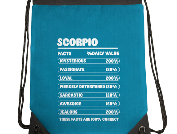 Scorpio Facts Chart