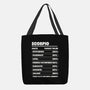 Scorpio Facts Chart-None-Basic Tote-Bag-MaxoArt