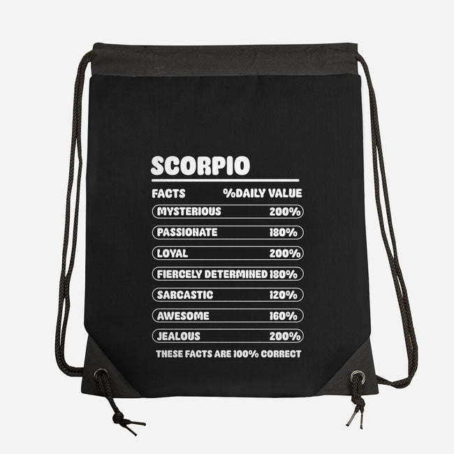 Scorpio Facts Chart-None-Drawstring-Bag-MaxoArt