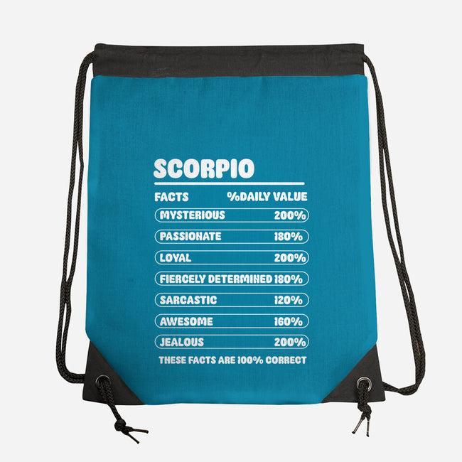 Scorpio Facts Chart-None-Drawstring-Bag-MaxoArt