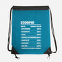 Scorpio Facts Chart-None-Drawstring-Bag-MaxoArt
