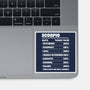 Scorpio Facts Chart-None-Glossy-Sticker-MaxoArt