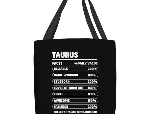 Taurus Facts Chart