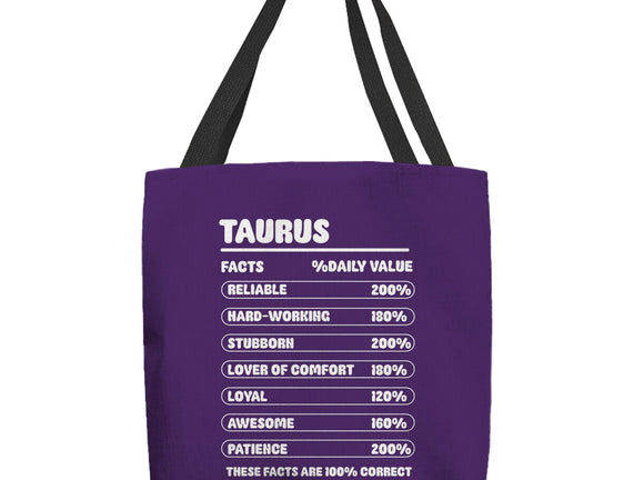 Taurus Facts Chart