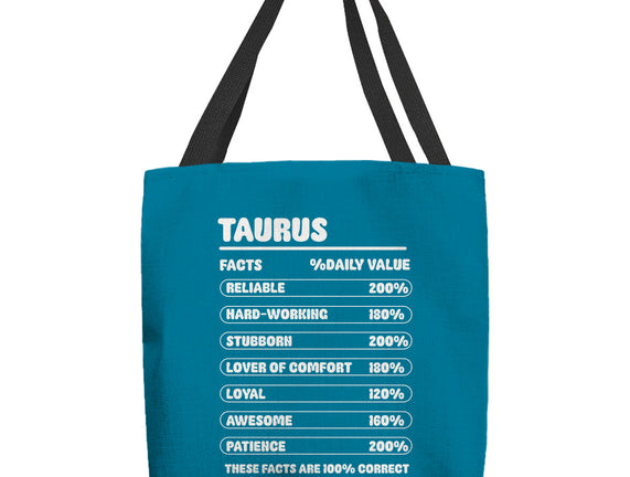 Taurus Facts Chart