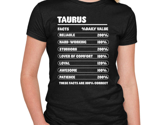 Taurus Facts Chart