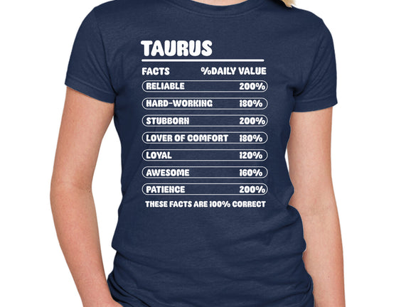 Taurus Facts Chart