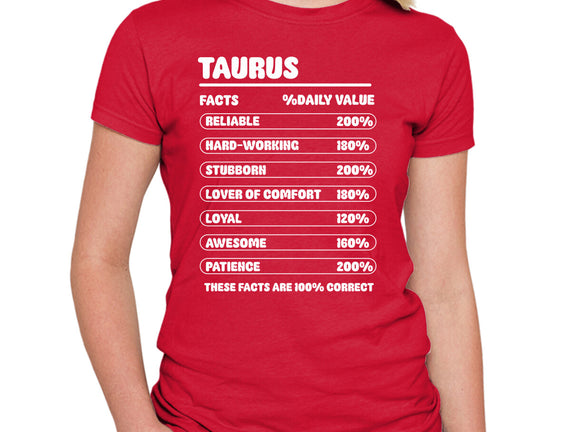 Taurus Facts Chart
