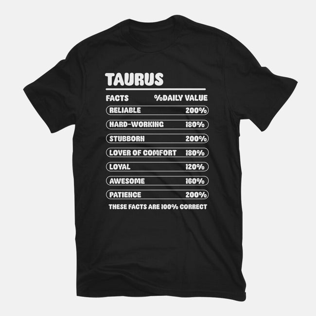 Taurus Facts Chart-Unisex-Basic-Tee-MaxoArt