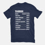 Taurus Facts Chart-Unisex-Basic-Tee-MaxoArt