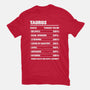 Taurus Facts Chart-Unisex-Basic-Tee-MaxoArt