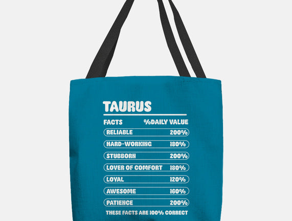 Taurus Facts Chart