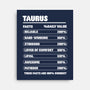 Taurus Facts Chart-None-Stretched-Canvas-MaxoArt