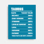 Taurus Facts Chart-None-Stretched-Canvas-MaxoArt
