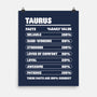 Taurus Facts Chart-None-Matte-Poster-MaxoArt