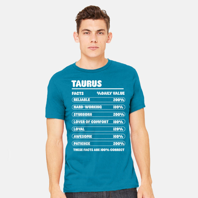 Taurus Facts Chart-Mens-Heavyweight-Tee-MaxoArt