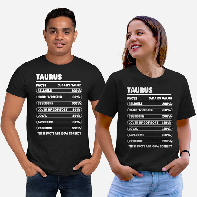 Taurus Facts Chart-Unisex-Basic-Tee-MaxoArt