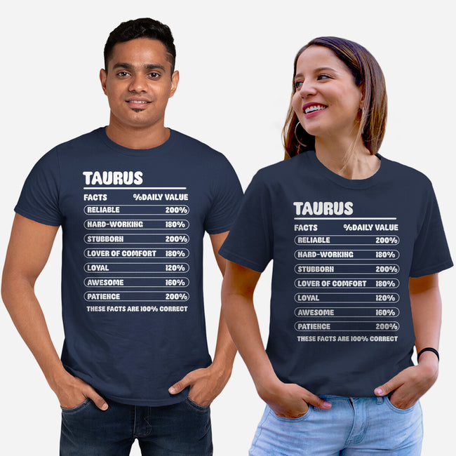 Taurus Facts Chart-Unisex-Basic-Tee-MaxoArt