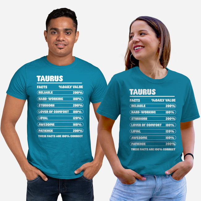 Taurus Facts Chart-Unisex-Basic-Tee-MaxoArt