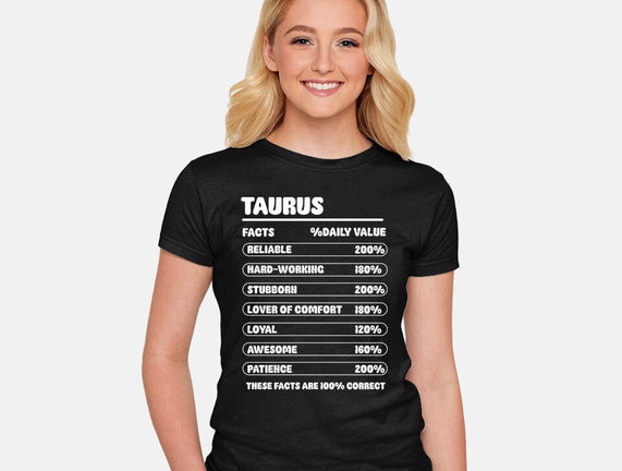 Taurus Facts Chart
