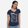 Taurus Facts Chart-Womens-V-Neck-Tee-MaxoArt