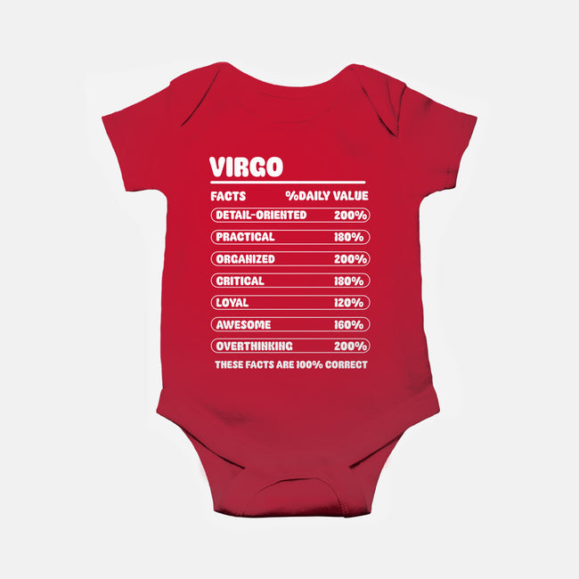 Virgo Facts Chart-Baby-Basic-Onesie-MaxoArt