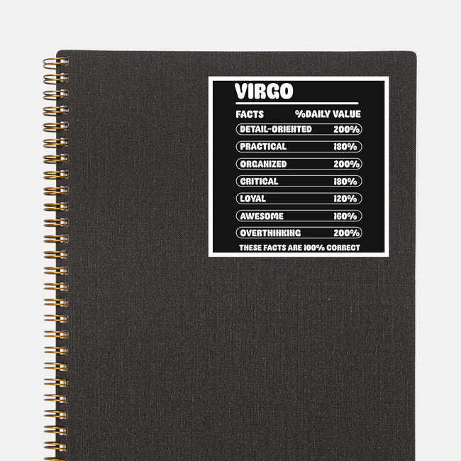 Virgo Facts Chart-None-Glossy-Sticker-MaxoArt