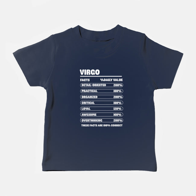 Virgo Facts Chart-Baby-Basic-Tee-MaxoArt