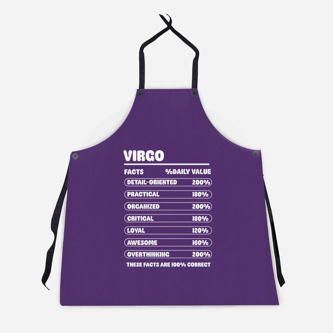 Virgo Facts Chart-Unisex-Kitchen-Apron-MaxoArt