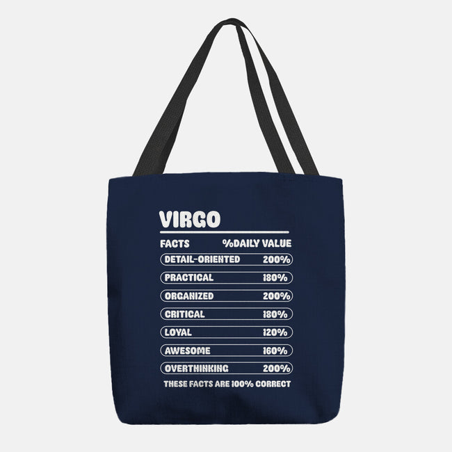 Virgo Facts Chart-None-Basic Tote-Bag-MaxoArt