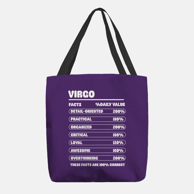 Virgo Facts Chart-None-Basic Tote-Bag-MaxoArt