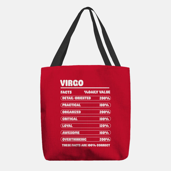 Virgo Facts Chart-None-Basic Tote-Bag-MaxoArt