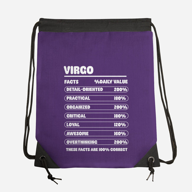 Virgo Facts Chart-None-Drawstring-Bag-MaxoArt