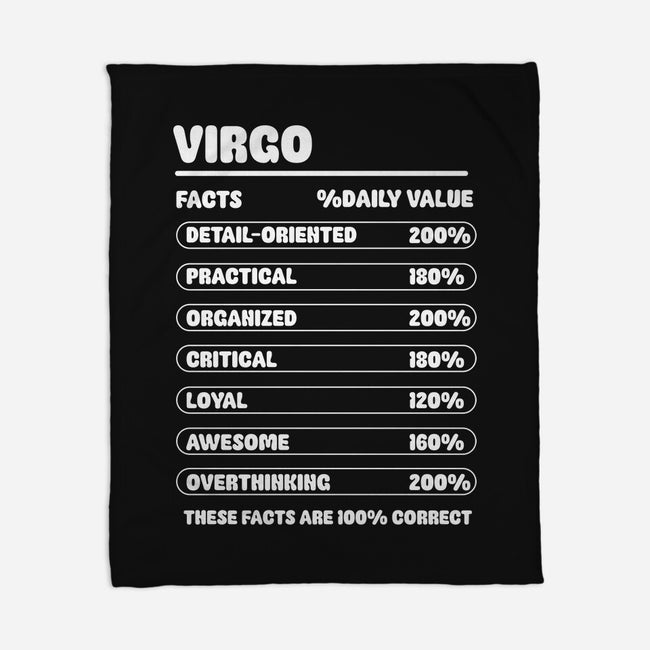 Virgo Facts Chart-None-Fleece-Blanket-MaxoArt