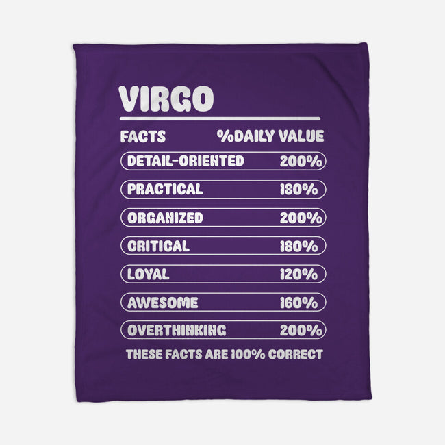 Virgo Facts Chart-None-Fleece-Blanket-MaxoArt