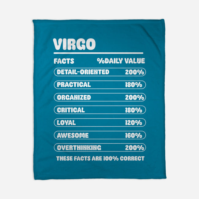 Virgo Facts Chart-None-Fleece-Blanket-MaxoArt
