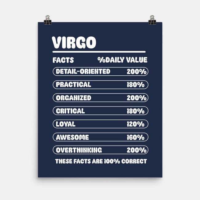 Virgo Facts Chart-None-Matte-Poster-MaxoArt