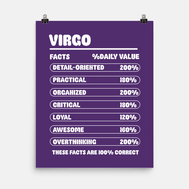 Virgo Facts Chart-None-Matte-Poster-MaxoArt