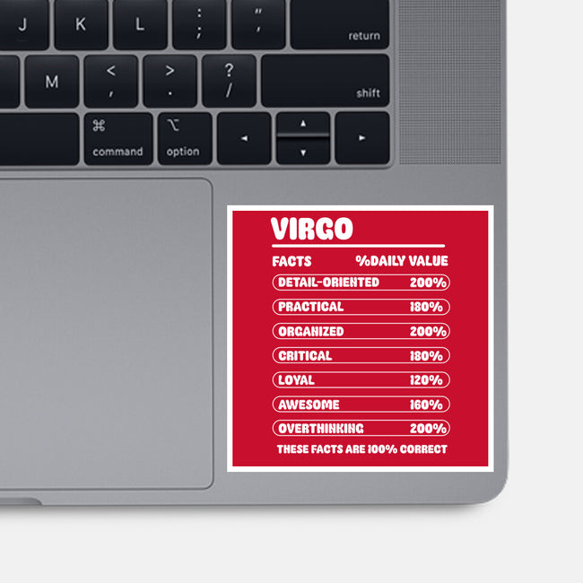 Virgo Facts Chart-None-Glossy-Sticker-MaxoArt