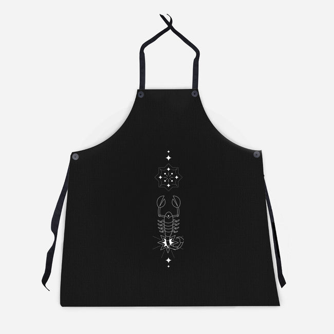 Scorpio Doodle-Unisex-Kitchen-Apron-MaxoArt