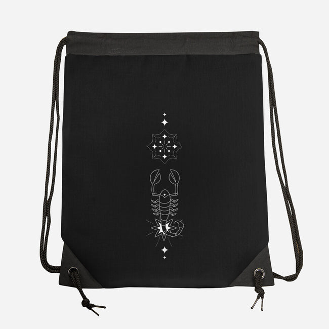 Scorpio Doodle-None-Drawstring-Bag-MaxoArt