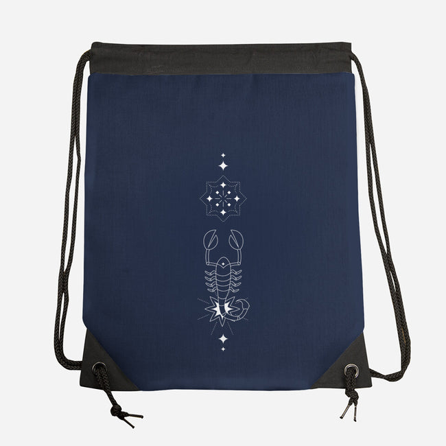 Scorpio Doodle-None-Drawstring-Bag-MaxoArt