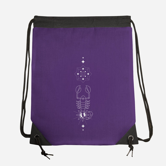 Scorpio Doodle-None-Drawstring-Bag-MaxoArt