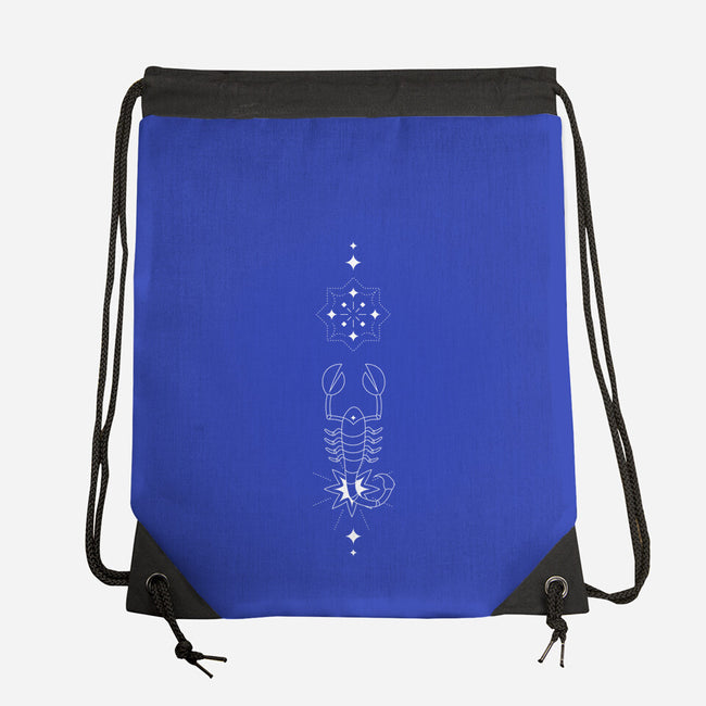 Scorpio Doodle-None-Drawstring-Bag-MaxoArt