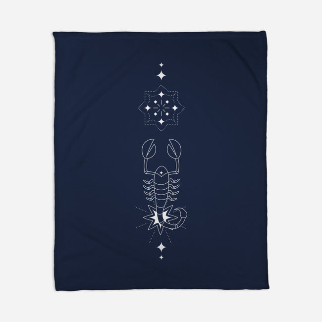 Scorpio Doodle-None-Fleece-Blanket-MaxoArt